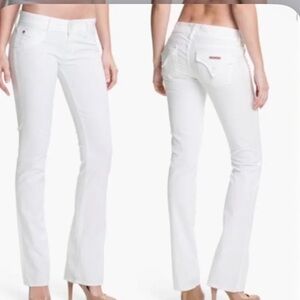 Hudson Jeans Classic White Denim. BETH CROP BABY BOOT SZ 25      27 inch inseam